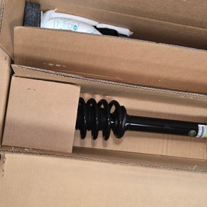 New strut assembly in the box before installation