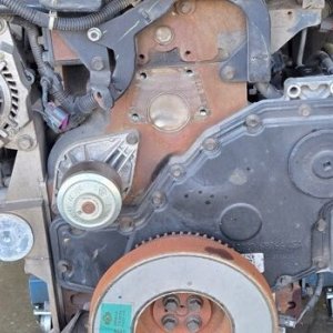 Diesel engine removed from the vehicle for powertrain repair