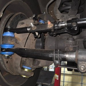 Steering linkage and drag link with newly installed ball joints