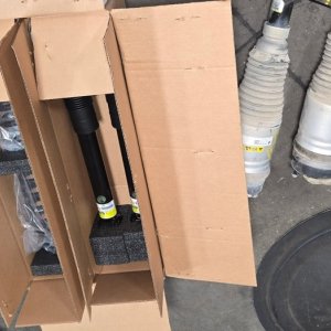 New replacement struts unboxed and ready to install