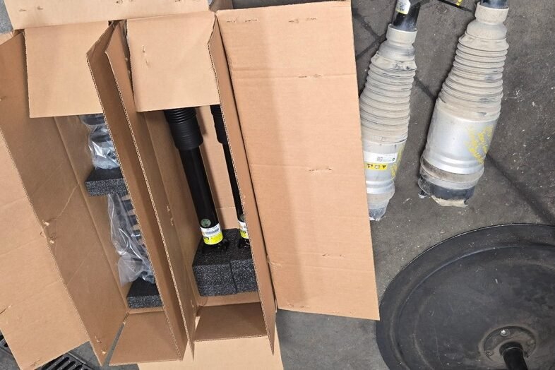 New replacement struts unboxed and ready to install